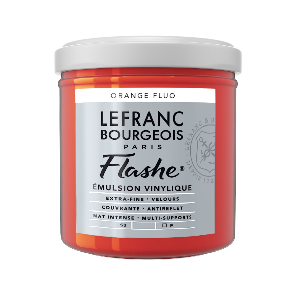 Farba akrylowa Flashe - Lefranc & Bourgeois - Fluorescent Orange, 125 ml