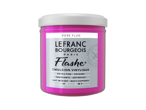 Acrylic paint Flashe - Lefranc & Bourgeois - Fluorescent Pink, 125 ml