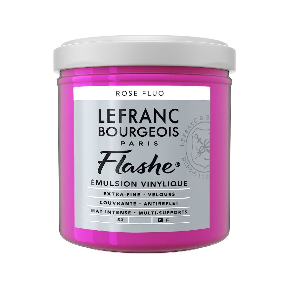 Acrylic paint Flashe - Lefranc & Bourgeois - Fluorescent Pink, 125 ml
