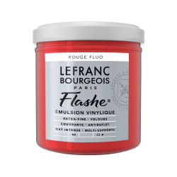 Acrylic paint Flashe - Lefranc & Bourgeois - Fluorescent Red, 125 ml