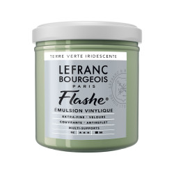 Acrylic paint Flashe - Lefranc & Bourgeois - Green Earth Iridescent, 125 ml