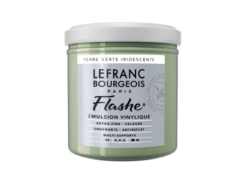 Farba akrylowa Flashe - Lefranc & Bourgeois - Green Earth Iridescent, 125 ml