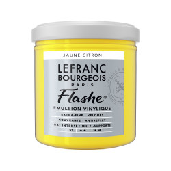 Acrylic paint Flashe - Lefranc & Bourgeois - Lemon Yellow, 125 ml