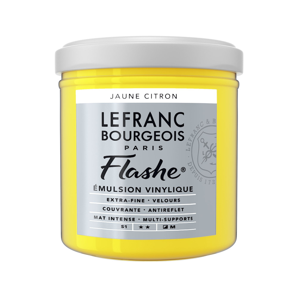 Farba akrylowa Flashe - Lefranc & Bourgeois - Lemon Yellow, 125 ml