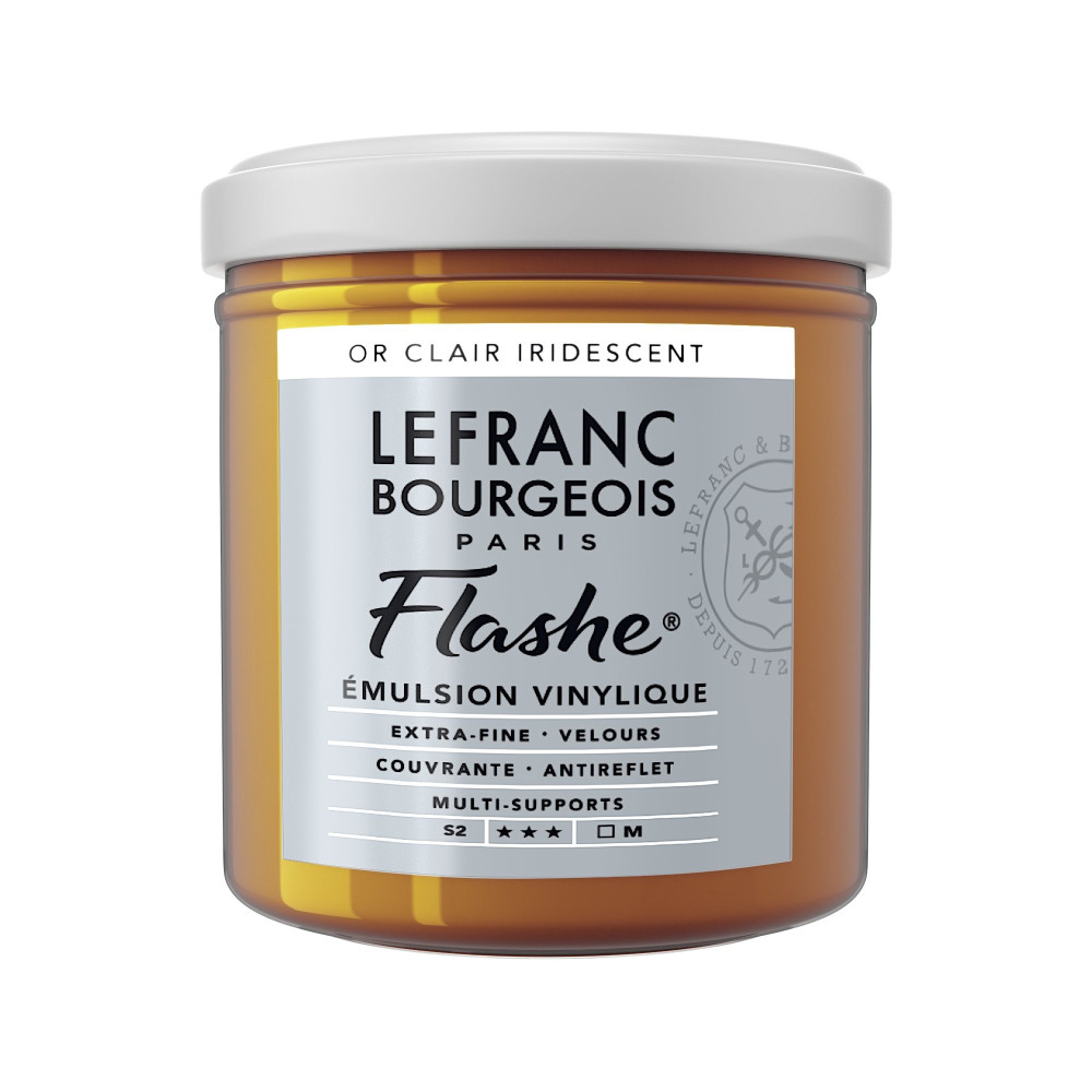 Acrylic paint Flashe - Lefranc & Bourgeois - Light Gold Iridescent, 125 ml