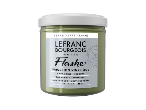 Farba akrylowa Flashe - Lefranc & Bourgeois - Light Green Earth, 125 ml