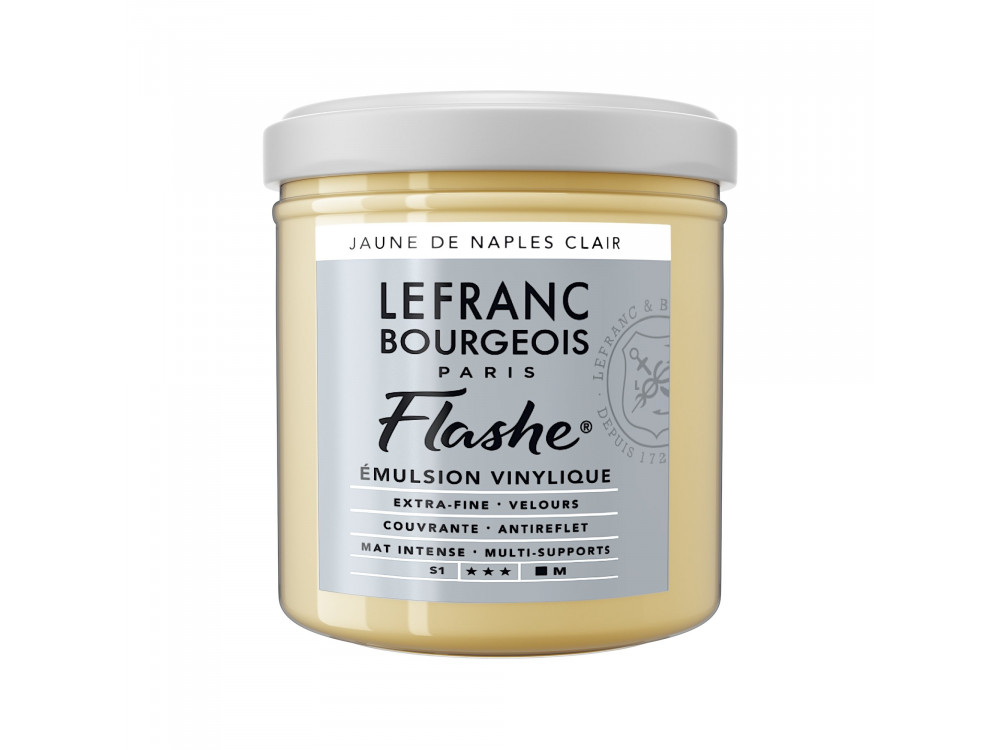 Acrylic paint Flashe - Lefranc & Bourgeois - Naples Yellow Light, 125 ml