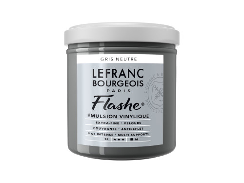 Acrylic paint Flashe - Lefranc & Bourgeois - Neutral Grey, 125 ml