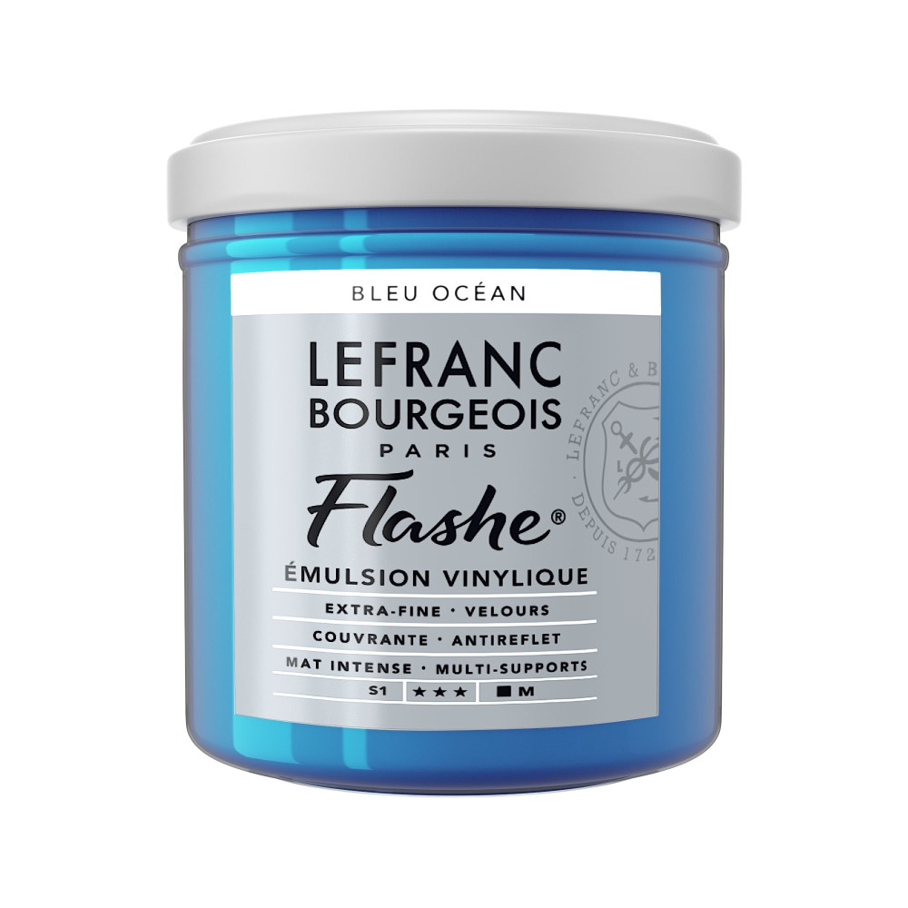 Farba akrylowa Flashe - Lefranc & Bourgeois - Ocean Blue, 125 ml