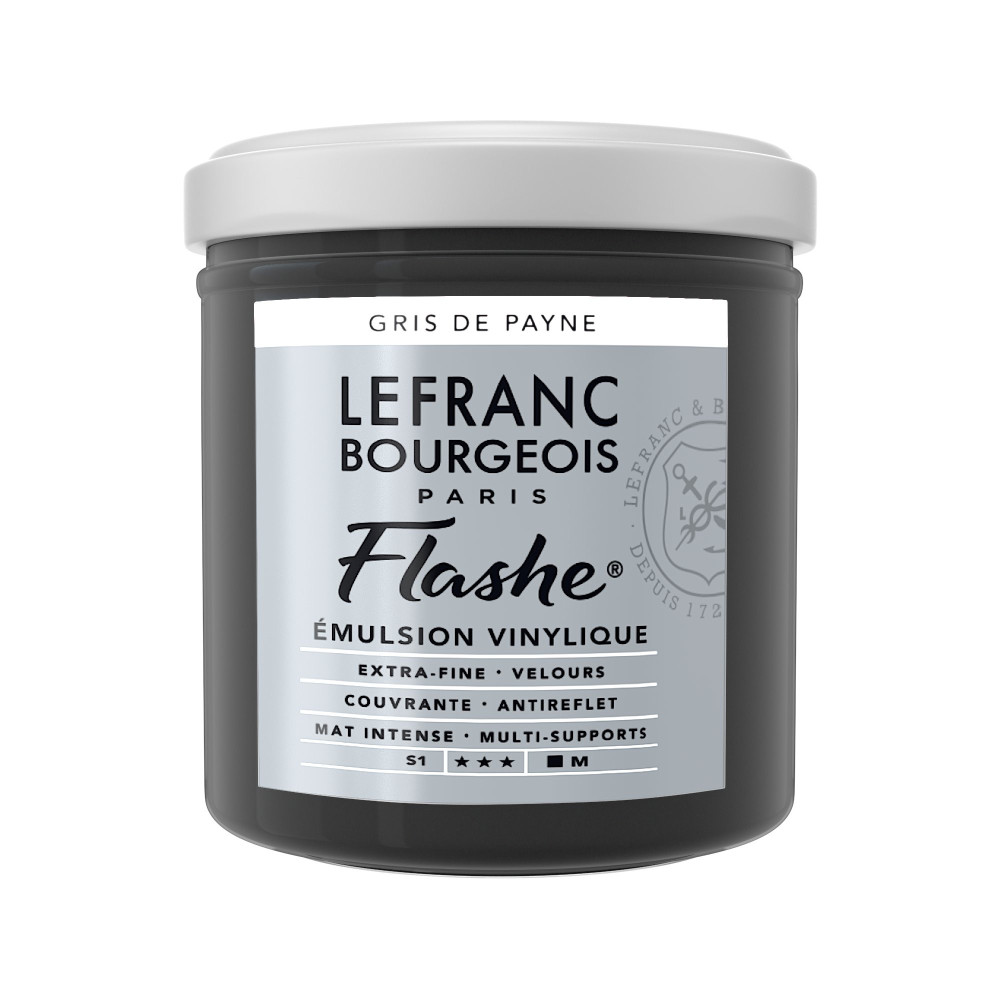 Acrylic paint Flashe - Lefranc & Bourgeois - Payne's Grey, 125 ml