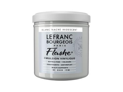 Acrylic paint Flashe - Lefranc & Bourgeois - Pearl White Iridescent, 125 ml