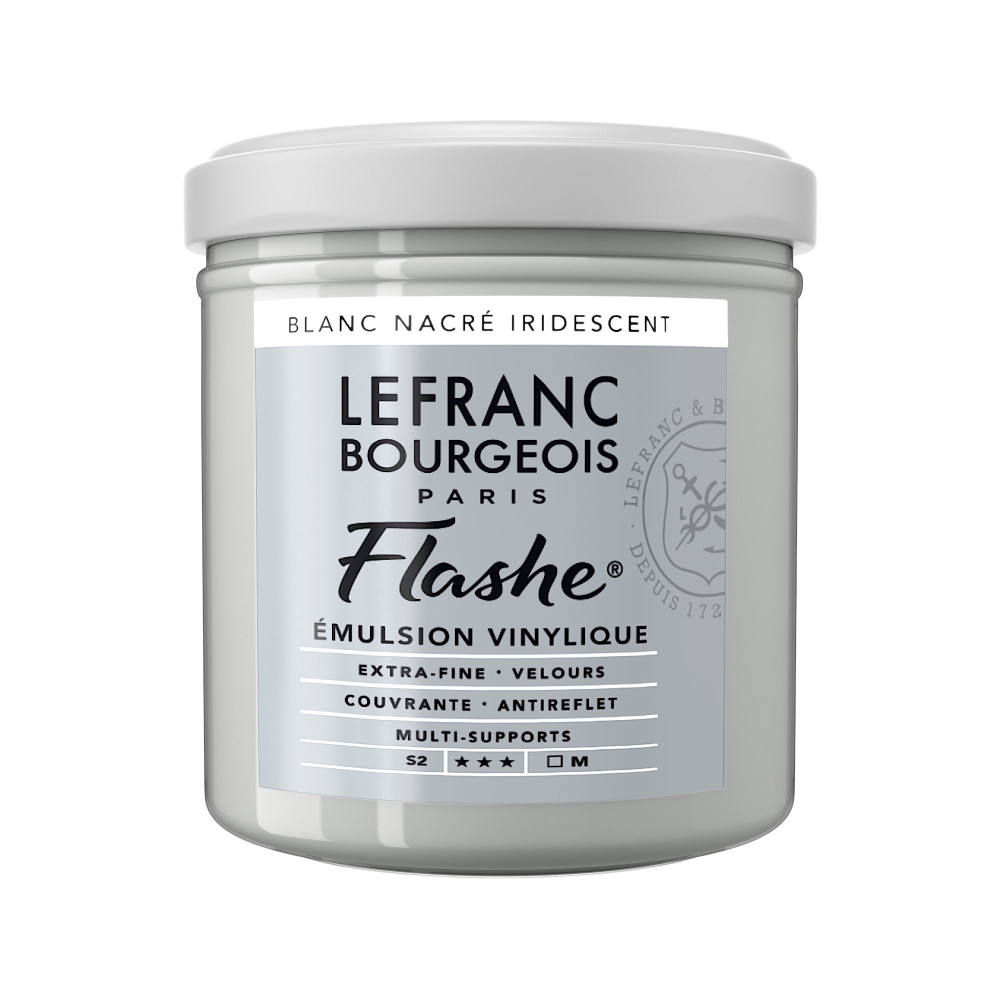 Acrylic paint Flashe - Lefranc & Bourgeois - Pearl White Iridescent, 125 ml