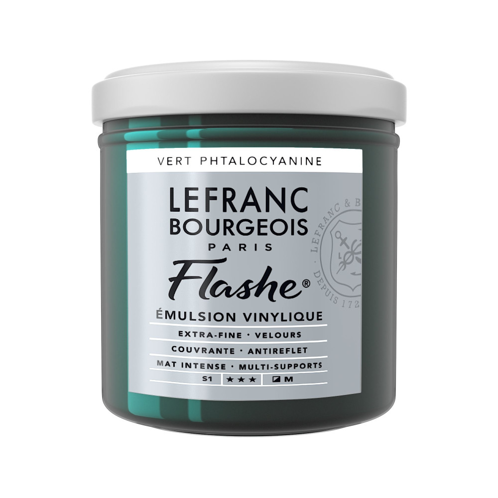 Farba akrylowa Flashe - Lefranc & Bourgeois - Phthalocyanine Green, 125 ml