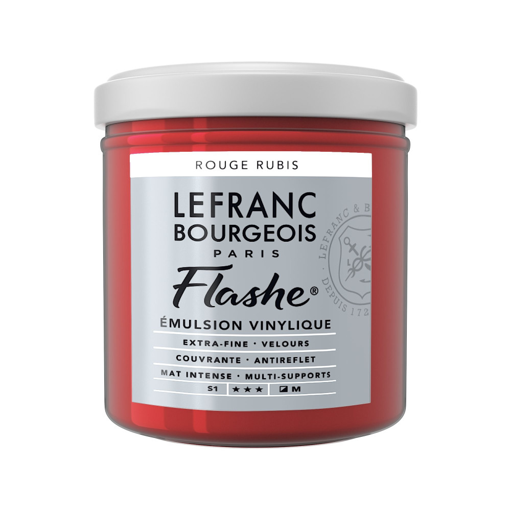 Acrylic paint Flashe - Lefranc & Bourgeois - Ruby Red, 125 ml