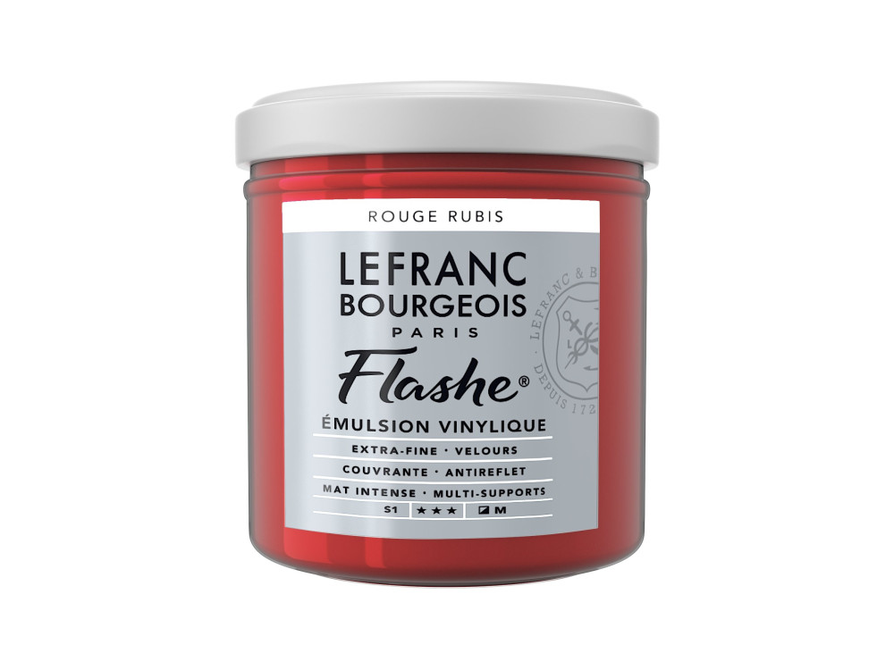 Farba akrylowa Flashe - Lefranc & Bourgeois - Ruby Red, 125 ml