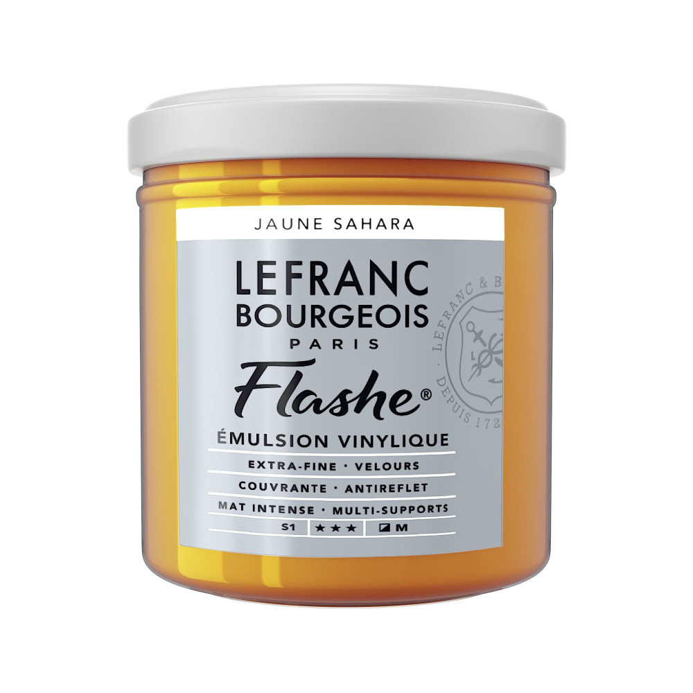 Acrylic paint Flashe - Lefranc & Bourgeois - Sahara Yellow, 125 ml