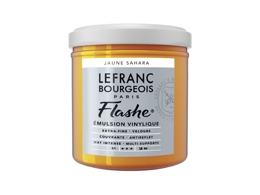 Acrylic paint Flashe - Lefranc & Bourgeois - Sahara Yellow, 125 ml