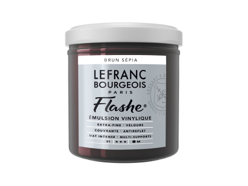 Acrylic paint Flashe - Lefranc & Bourgeois - Sepia Brown, 125 ml