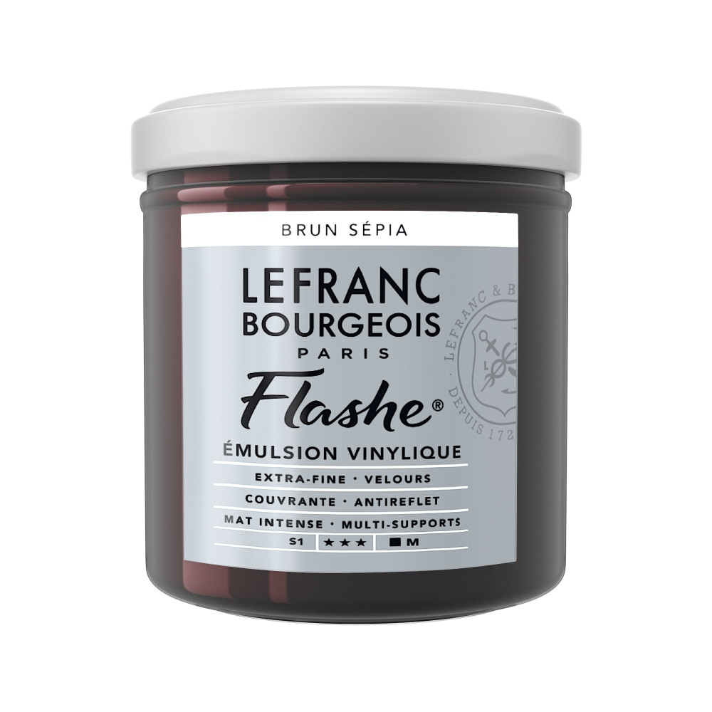 Farba akrylowa Flashe - Lefranc & Bourgeois - Sepia Brown, 125 ml
