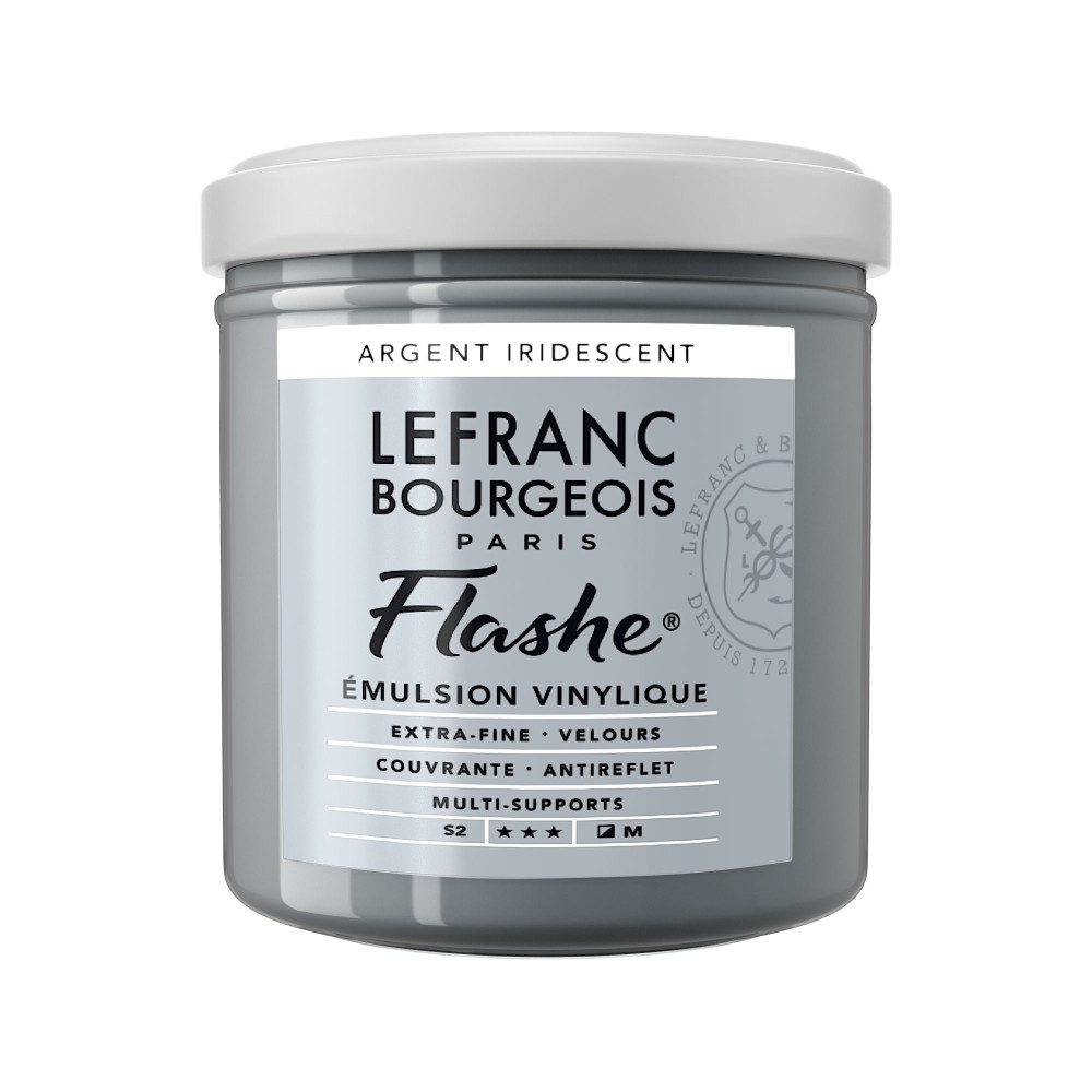 Farba akrylowa Flashe - Lefranc & Bourgeois - Silver Iridescent, 125 ml