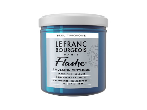 Farba akrylowa Flashe - Lefranc & Bourgeois - Turquoise Blue, 125 ml
