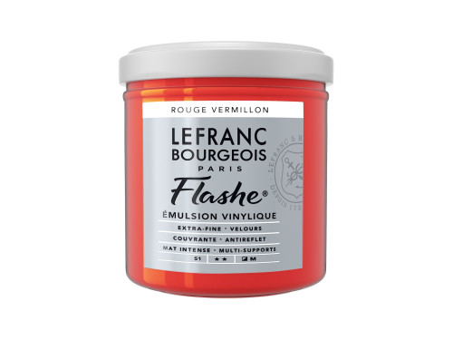 Acrylic paint Flashe - Lefranc & Bourgeois - Vermilion Red, 125 ml
