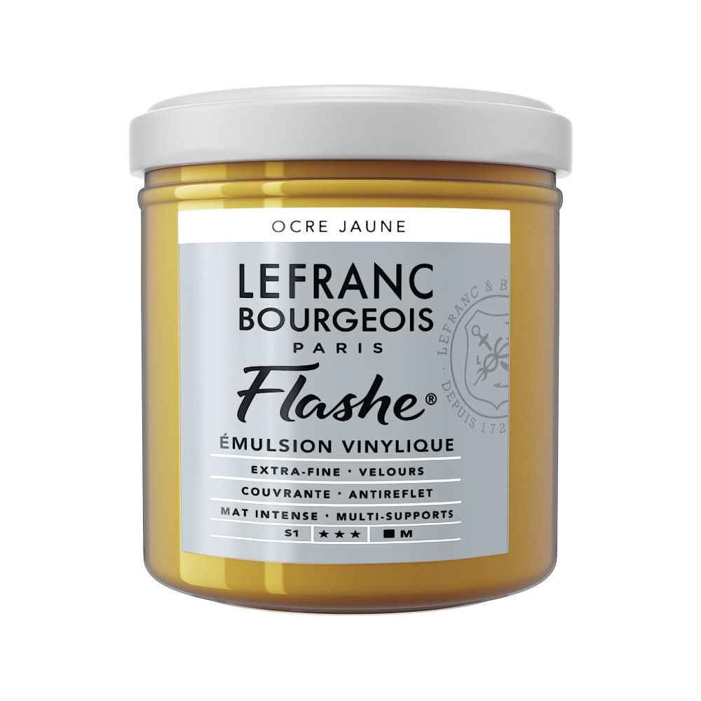 Acrylic paint Flashe - Lefranc & Bourgeois - Yellow Ochre, 125 ml