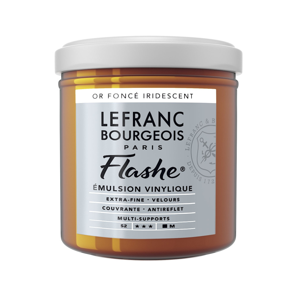 Acrylic paint Flashe - Lefranc & Bourgeois - Deep Gold Iridescent, 125 ml
