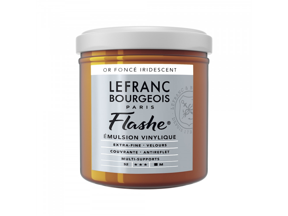 Farba akrylowa Flashe - Lefranc & Bourgeois - Deep Gold Iridescent, 125 ml