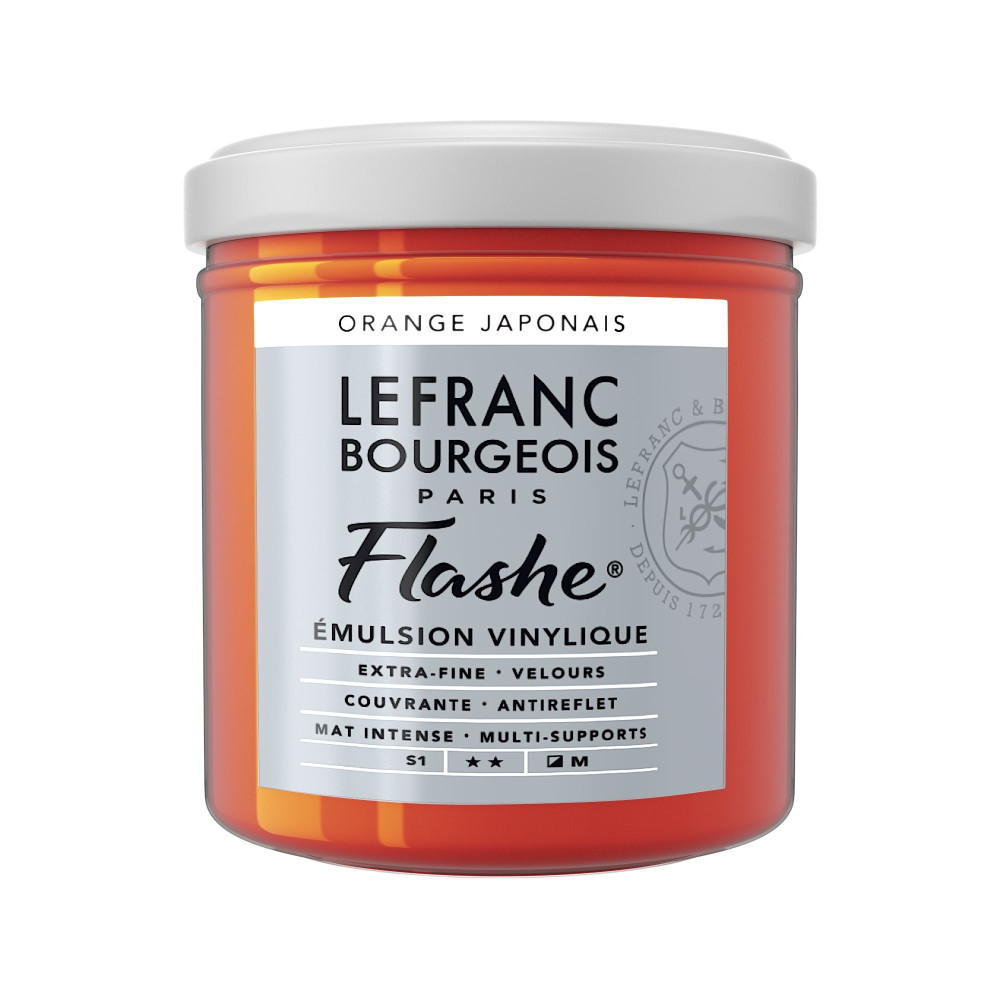 Farba akrylowa Flashe - Lefranc & Bourgeois - Japanese Orange, 125 ml
