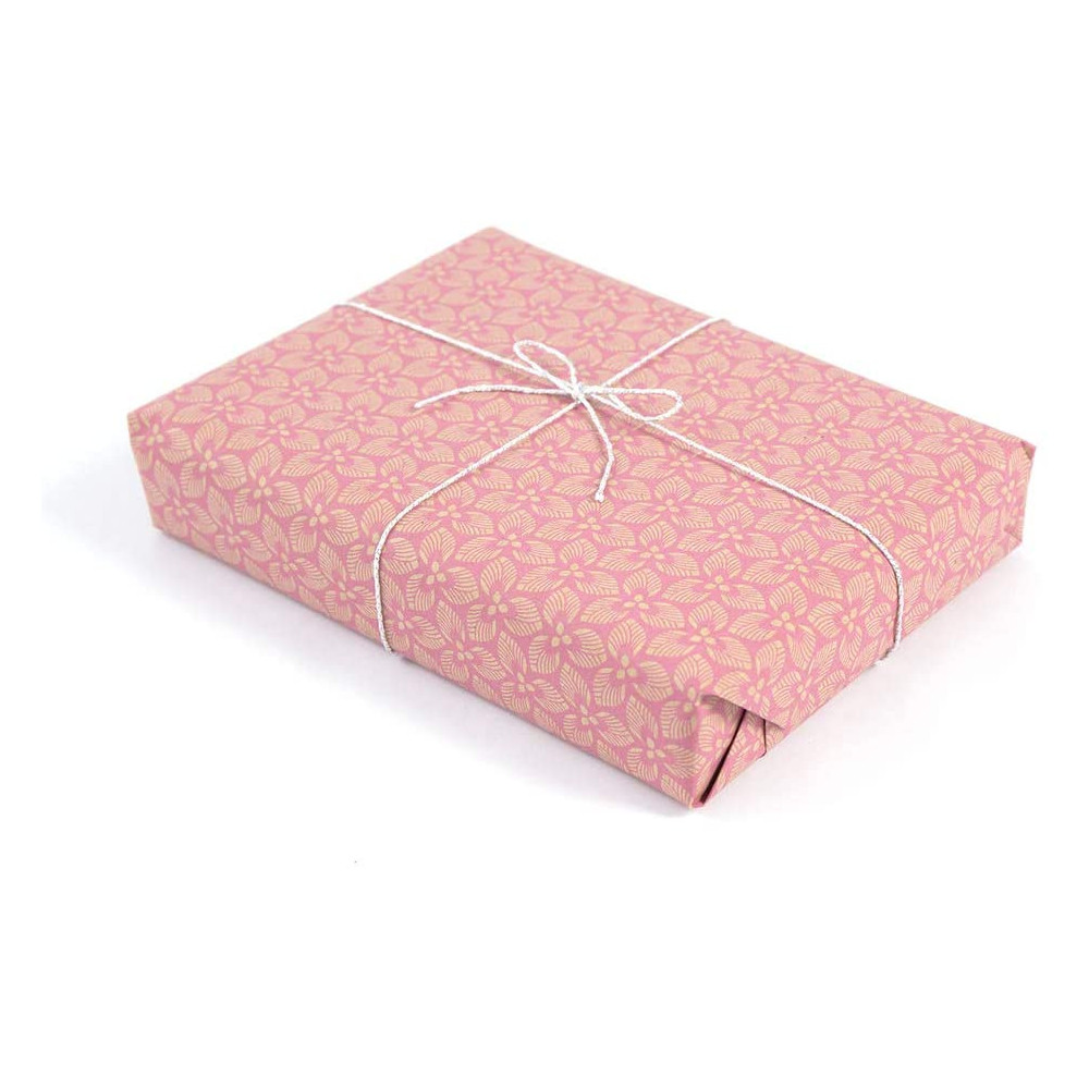 Gift wrapping paper, Pink Flower - Clairefontaine - 35 cm x 5 m