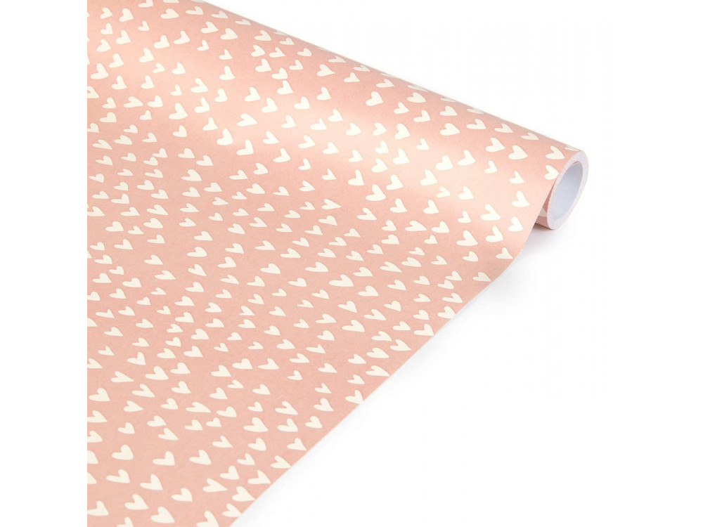 Gift wrapping paper, Hearts - Clairefontaine - 35 cm x 5 m