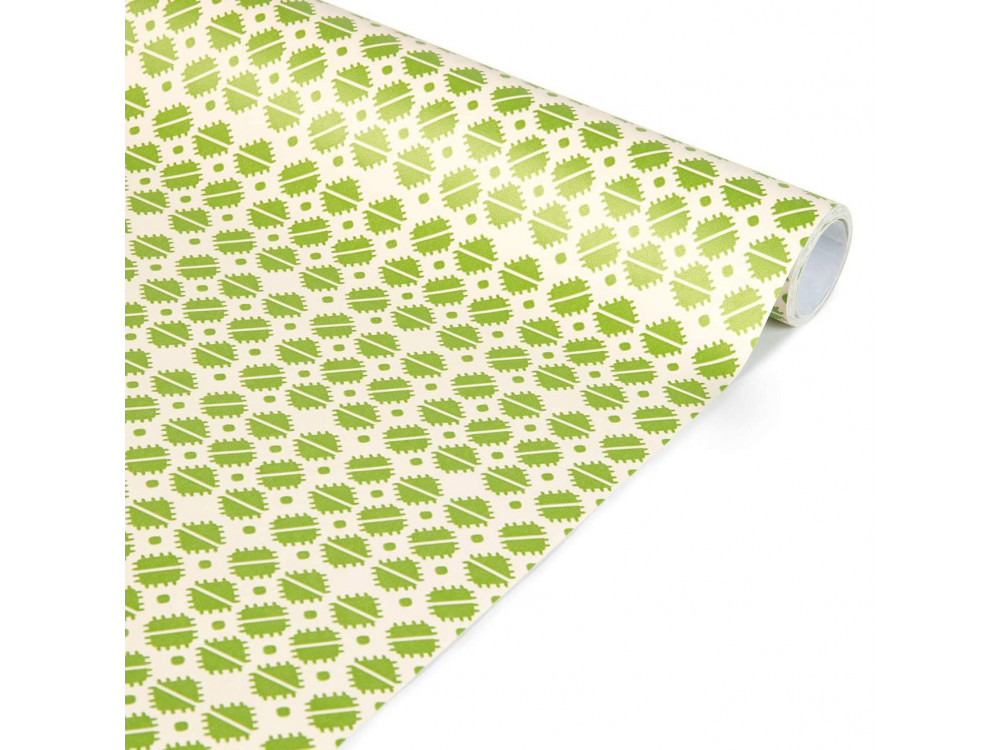 Gift wrapping paper, Green Squares - Clairefontaine - 35 cm x 5 m