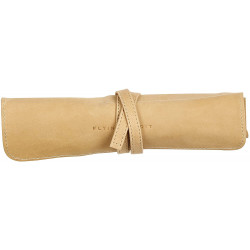 Roll, leather pencil case - Clairefontaine - beige, 26,7 x 20,5 cm