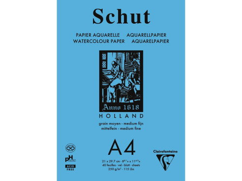 Blok do akwareli Petit Grain Watercolour - Clairefontaine - A4, 250 g, 40 ark.