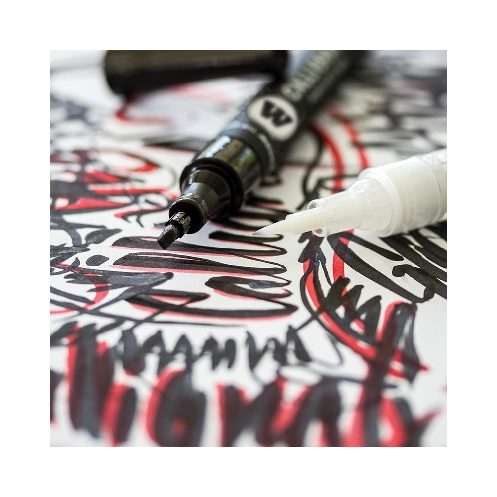 Marker do kaligrafii Calligrafx Pump Softliner - Molotow - czarny, skośny, 2 mm