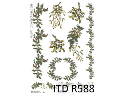 Papier do decoupage A4 - ITD Collection - ryżowy, R588