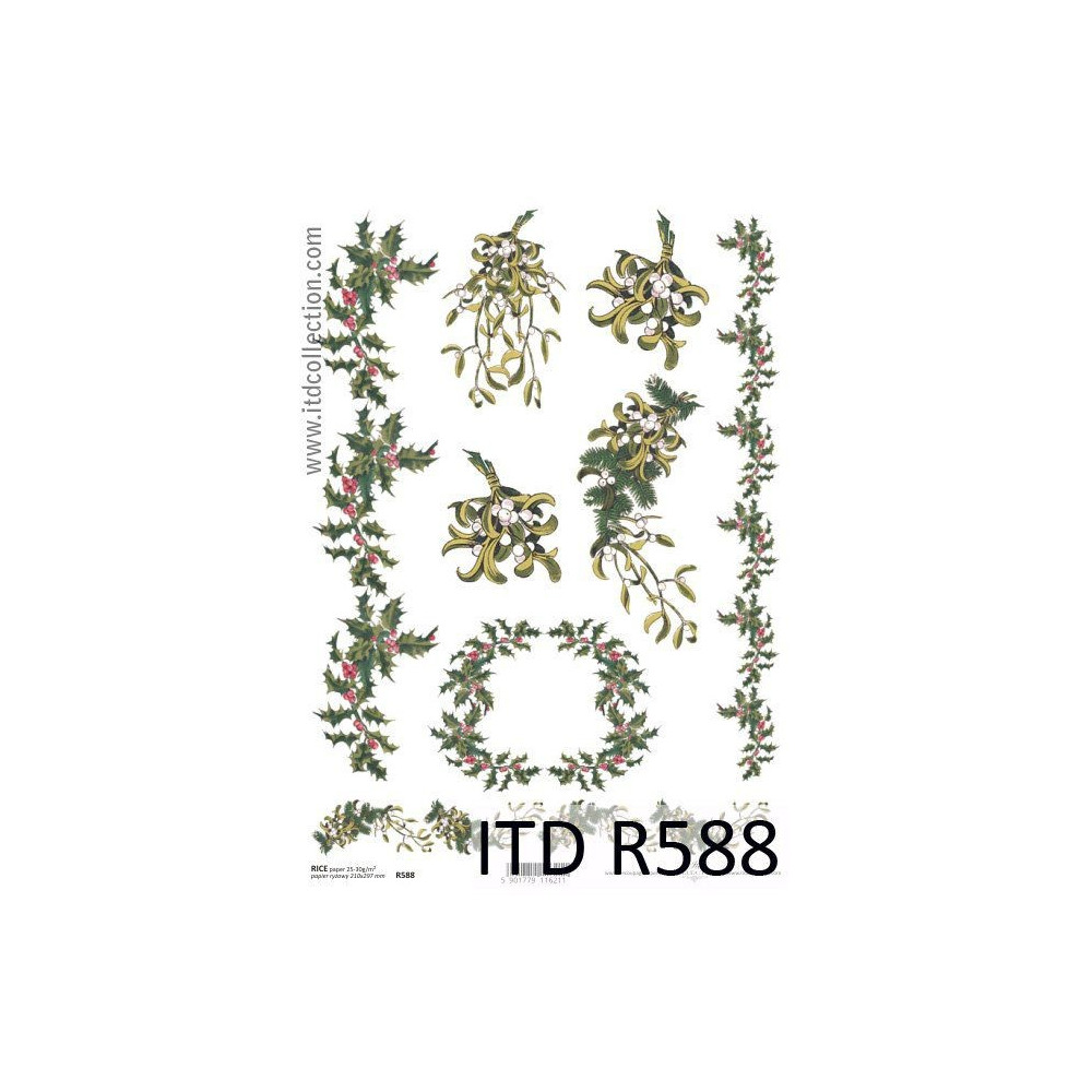 Decoupage paper A4 - ITD Collection - rice, R588