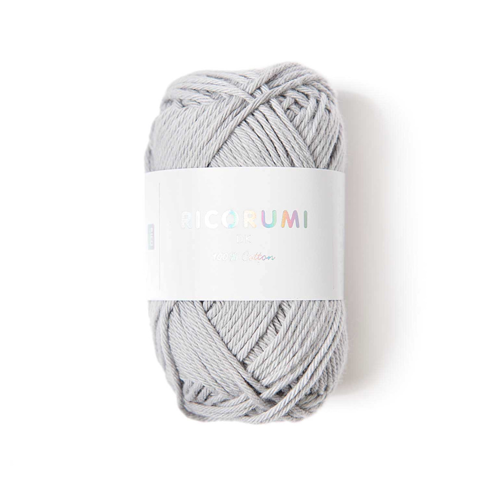 Ricorumi DK cotton yarn - Rico Design - Silver Grey, 25 g