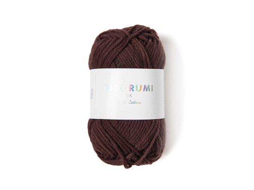 Ricorumi DK cotton yarn - Rico Design - Chocolate, 25 g