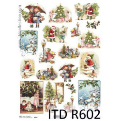 Papier do decoupage A4 - ITD Collection - ryżowy, R602