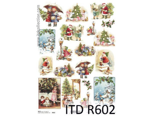 Papier do decoupage A4 - ITD Collection - ryżowy, R602