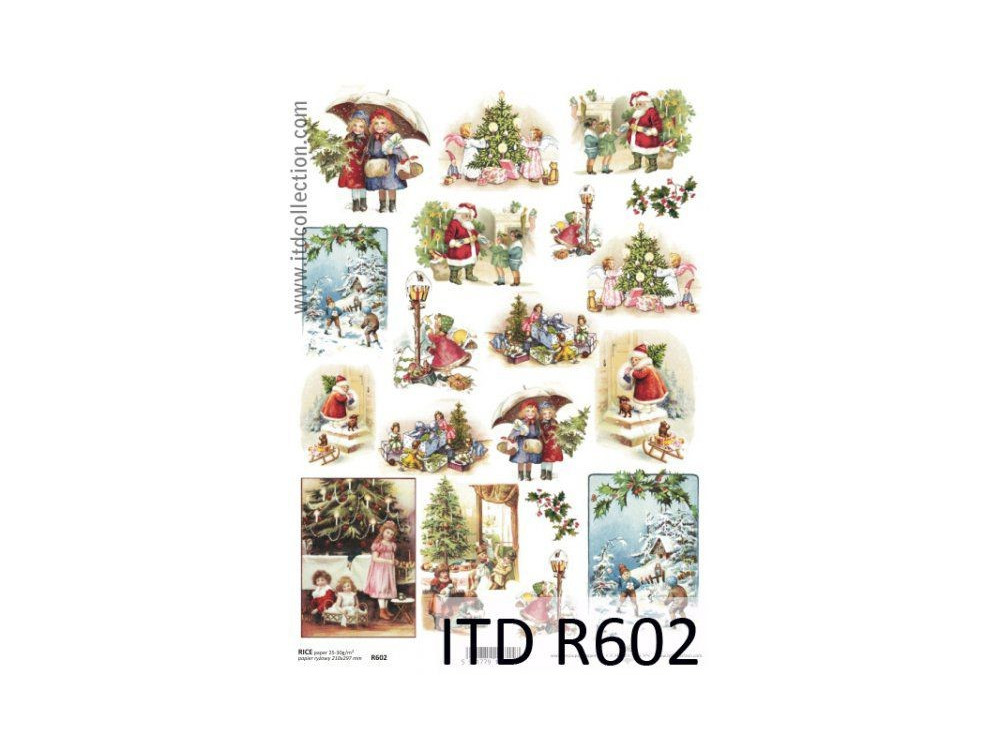 Papier do decoupage A4 - ITD Collection - ryżowy, R602