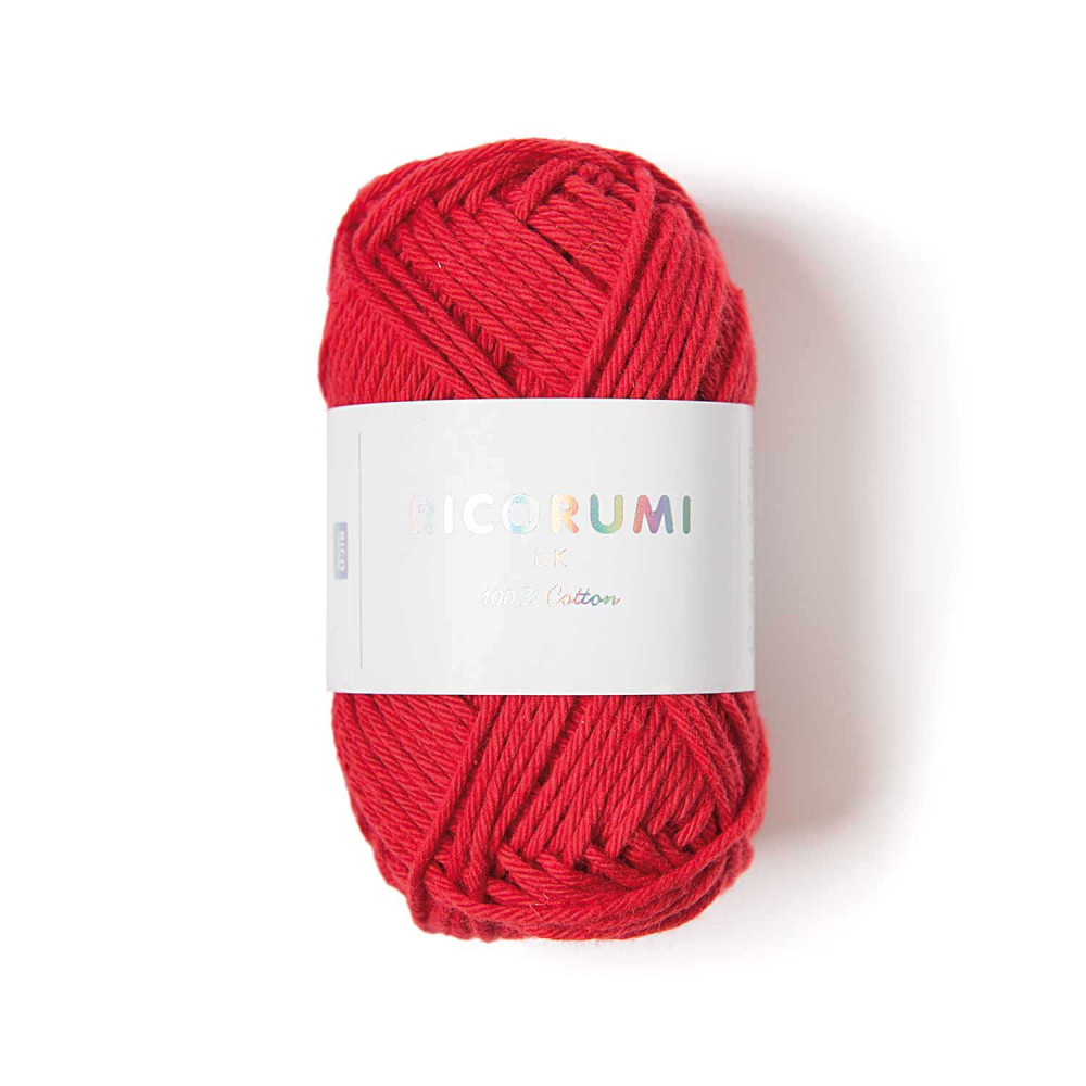 Ricorumi DK cotton yarn - Rico Design - Red, 25 g