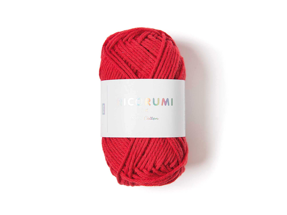 Ricorumi DK cotton yarn - Rico Design - Red, 25 g