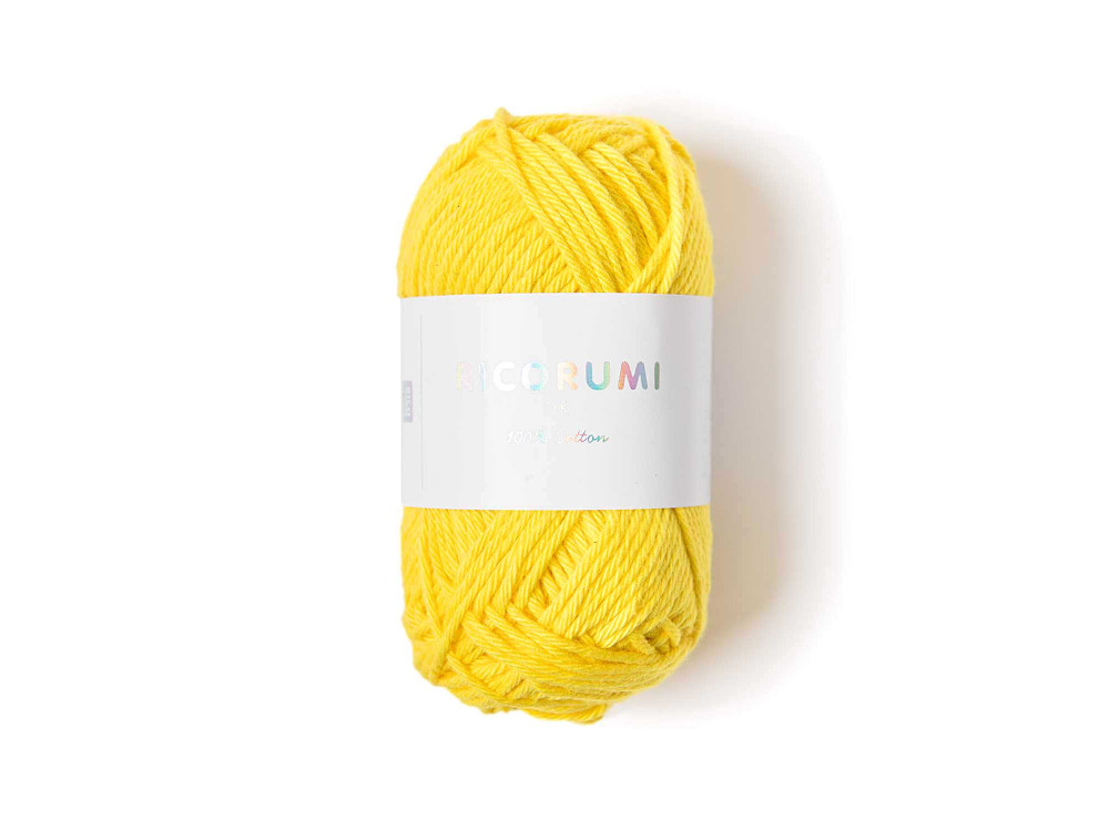 Ricorumi DK cotton yarn - Rico Design - Yellow, 25 g
