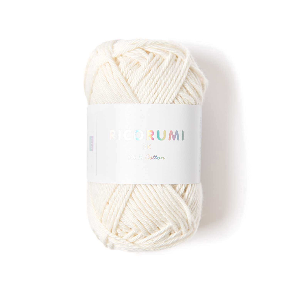 Ricorumi DK cotton yarn - Rico Design - Cream, 25 g