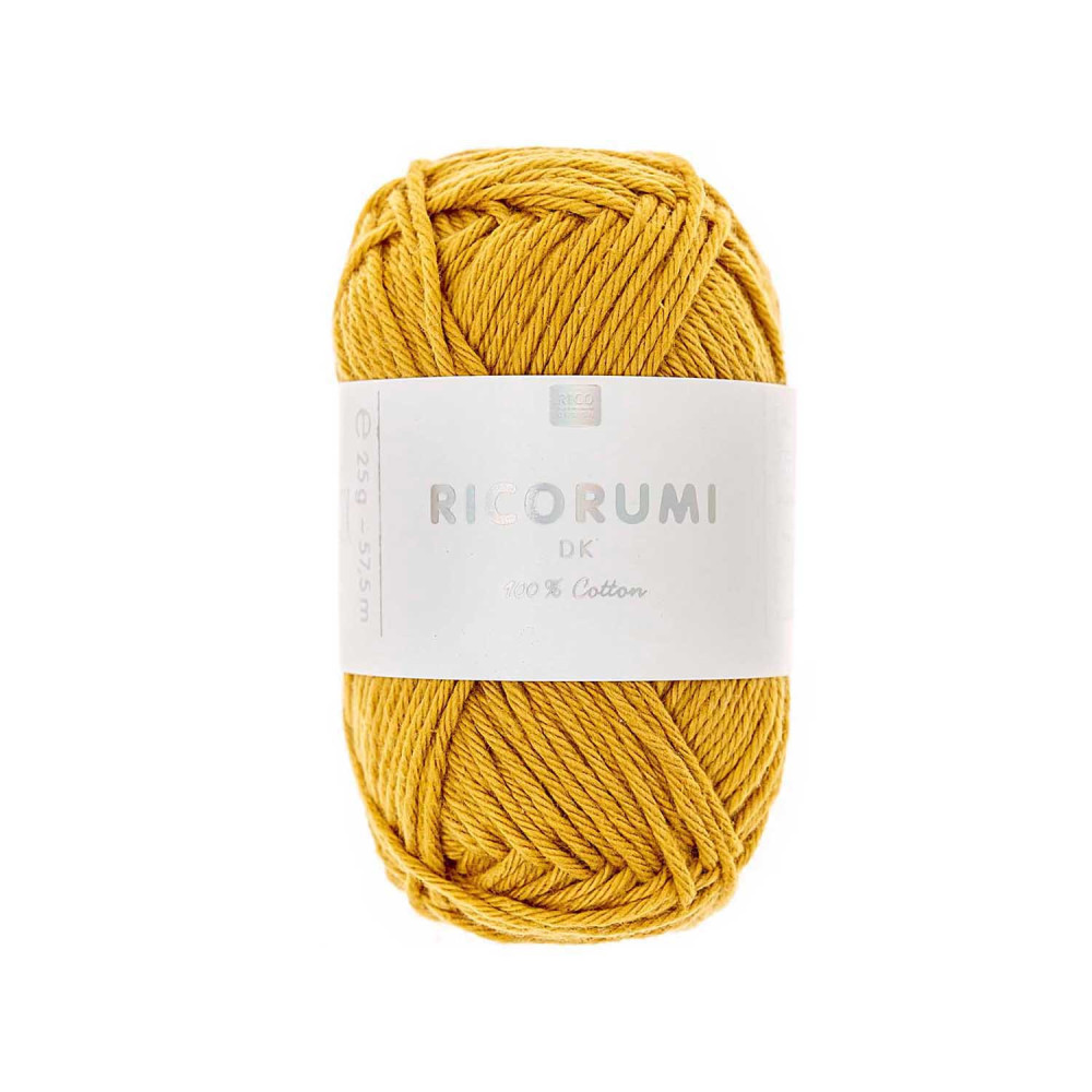 Ricorumi DK cotton yarn - Rico Design - Mustard, 25 g