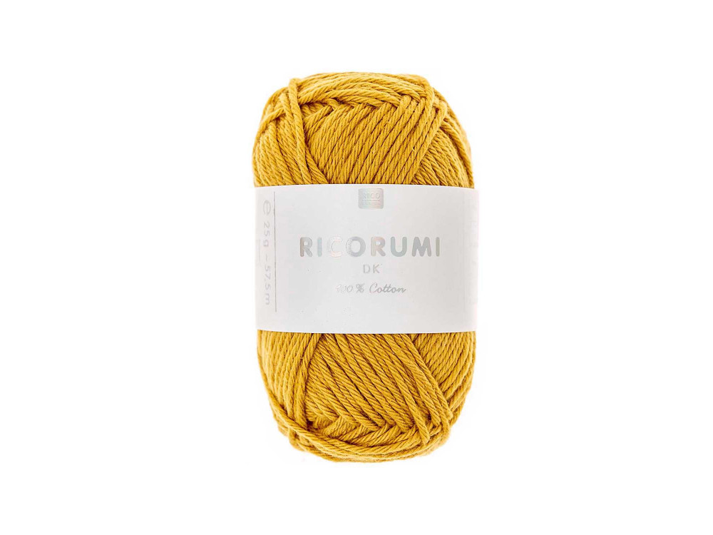 Ricorumi DK cotton yarn - Rico Design - Mustard, 25 g
