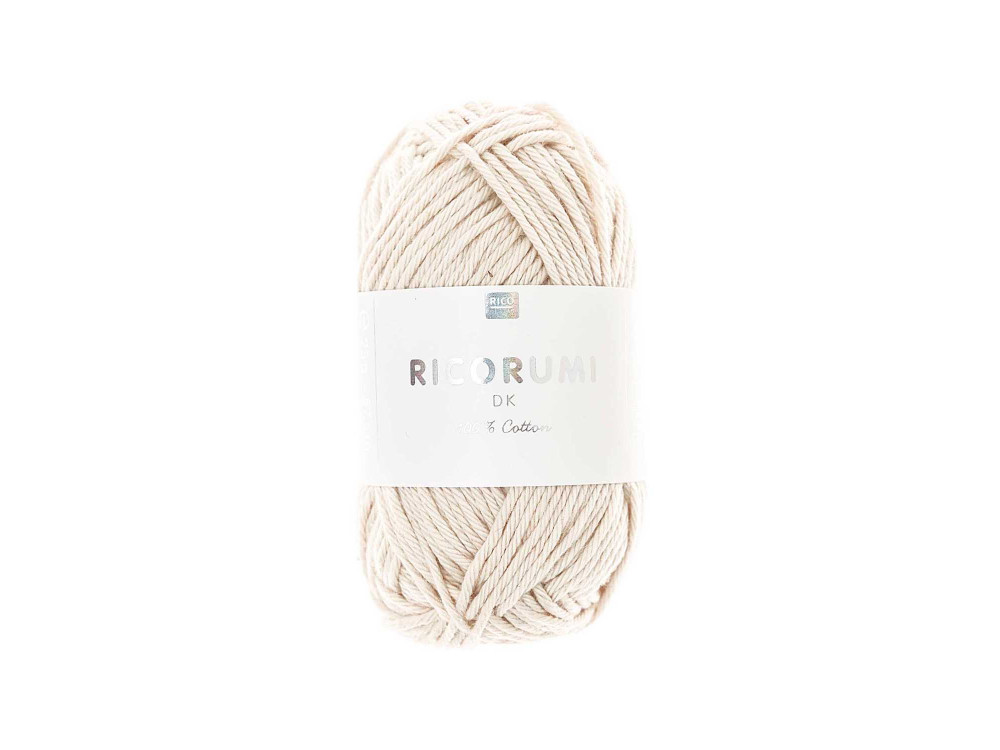 Ricorumi DK cotton yarn - Rico Design - Ivory, 25 g